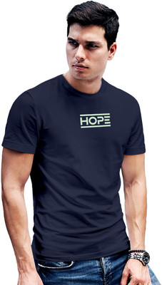 Fighterhero Printed Men Round Neck Navy Blue T-Shirt