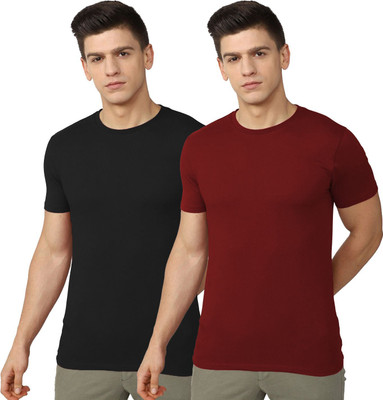 OrrganicChics Solid Men Round Neck Multicolor T-Shirt