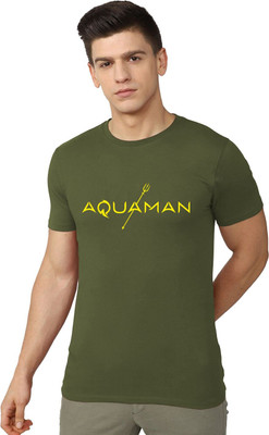 OrrganicChics Printed Men Round Neck Green T-Shirt