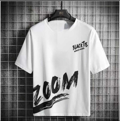 Oishee Printed Men Round Neck White T-Shirt