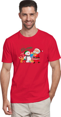 Buy That Trendz Printed Men Round Neck Red T-Shirt