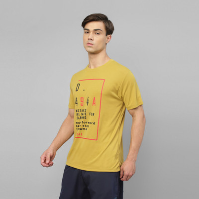 DIDA Printed Men Round Neck Green T-Shirt
