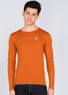 PETER ENGLAND Solid Men Round Neck Red T-Shirt