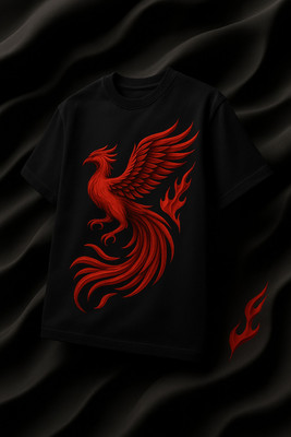 Desi Hood Graphic Print Men Round Neck Black T-Shirt