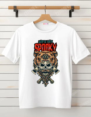 DIBBY Graphic Print Men Round Neck White T-Shirt