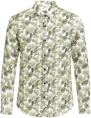 Poshpinz Solid Men Round Neck Green, White T-Shirt