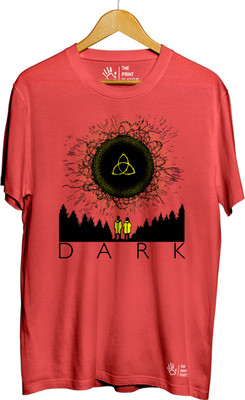 THE PRINT PLATTER Graphic Print Men Round Neck Red T-Shirt