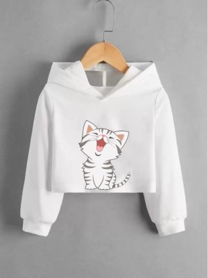 YI FASHION Printed Women Hooded Neck White T-Shirt