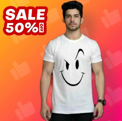 karan gupta Printed Men Round Neck White T-Shirt