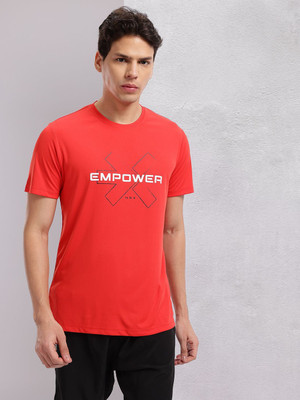 HRX by Hrithik Roshan Printed Men Round Neck Red T-Shirt