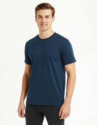 RTDASENTERPRISE Solid Men Round Neck Black T-Shirt