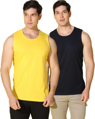 WOOSTRO Solid Men Scoop Neck Multicolor T-Shirt