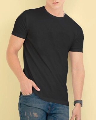 FastColors Printed Men Round Neck Black T-Shirt