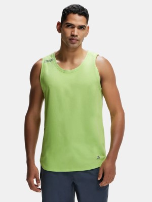 JOCKEY Solid Men Scoop Neck Green T-Shirt