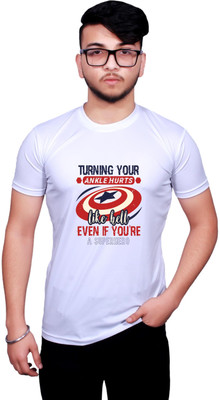 NITYANAND CREATIONS Printed, Typography Men Round Neck Multicolor T-Shirt