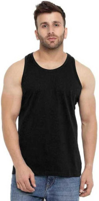 Deemed Solid Men Round Neck Black T-Shirt