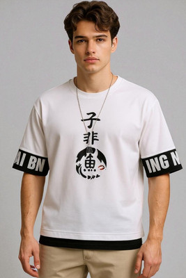 Autna Printed Men Round Neck White T-Shirt
