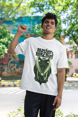 syom Graphic Print Men Round Neck White T-Shirt