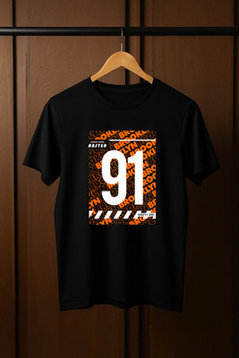 ABSTER Graphic Print Men Round Neck Black T-Shirt