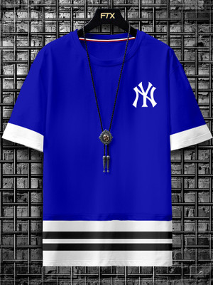 FTX Printed Men Round Neck Blue T-Shirt