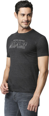 INTEGRITI Printed Men Round Neck Multicolor T-Shirt