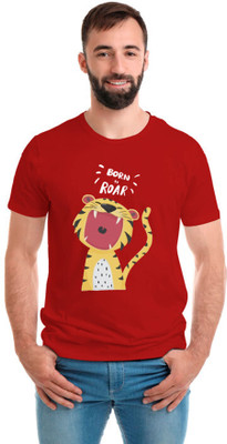 SmarTee Street Printed Men Round Neck Red T-Shirt