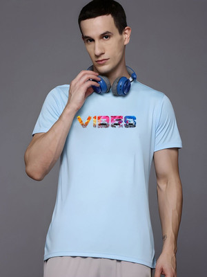 SZN Graphic Print Men Round Neck Light Blue T-Shirt