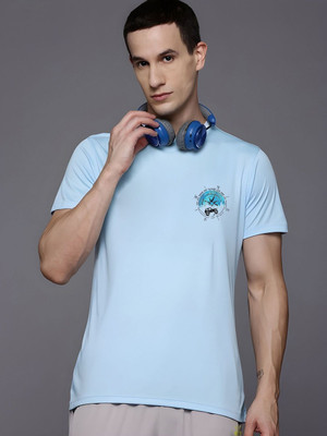 SZN Printed Men Round Neck Light Blue T-Shirt