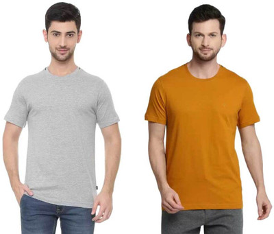 VAN HEUSEN Solid Men Round Neck Multicolor T-Shirt