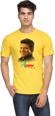 Deccan Store Printed Men Round Neck Yellow T-Shirt