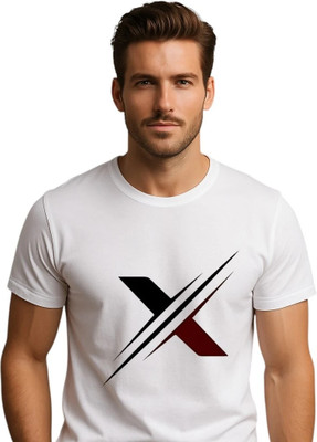 Moldify Printed Men Round Neck White T-Shirt