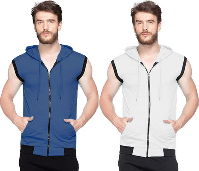 Jangoboy Solid Men Hooded Neck Multicolor T-Shirt