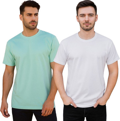 YUALIN CREATION Printed Men Crew Neck Multicolor T-Shirt