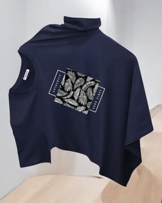 Magneto Printed Men Crew Neck Navy Blue T-Shirt