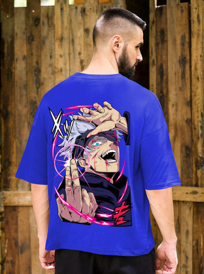 TODAYTREND Printed Men Round Neck Blue T-Shirt