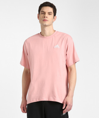 ADIDAS Printed Men Crew Neck Purple T-Shirt