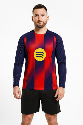 YUTU Printed Men Polo Neck Red T-Shirt