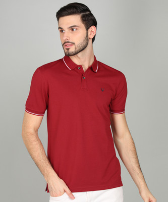 Allen Solly Solid Men Round Neck Red T-Shirt