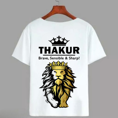 FunkyAttire Printed, Typography Men Round Neck White T-Shirt