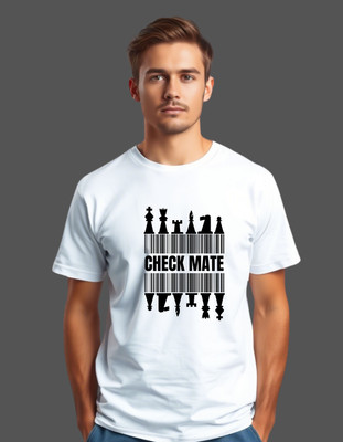 Hoffbuddy Printed Men Round Neck White T-Shirt