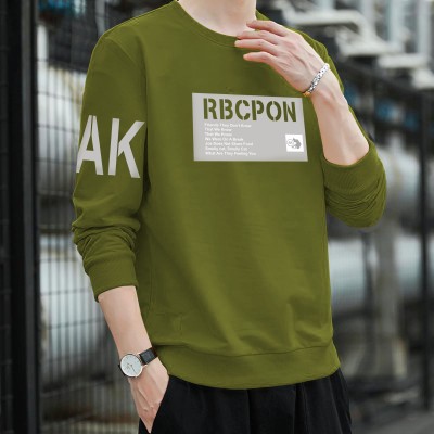 LGR FASHION Typography Men Round Neck Green T-Shirt