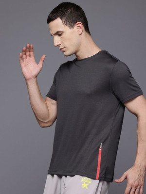 HRX by Hrithik Roshan Printed Men Round Neck Black T-Shirt