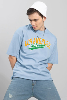 The Modern Soul Printed, Typography Men Round Neck Light Blue T-Shirt