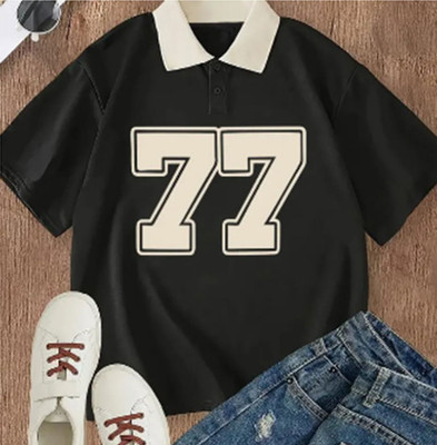 CULISH Printed Men Polo Neck White T-Shirt