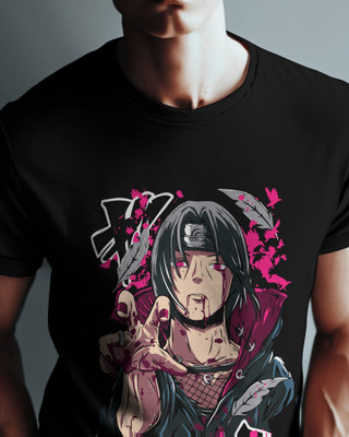 SteezonStore Graphic Print Men Round Neck Black T-Shirt