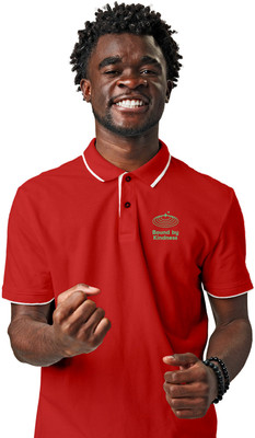 Fighterhero Printed Men Polo Neck Red T-Shirt