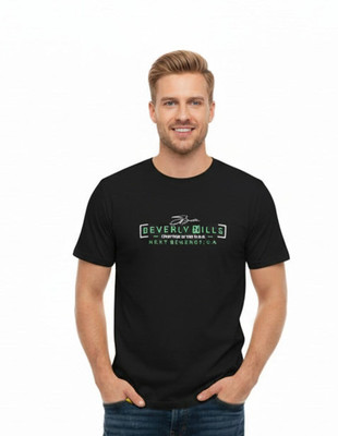 FANDOM Graphic Print Men Round Neck Black T-Shirt