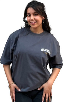 TROOKING Printed Men Round Neck Grey T-Shirt