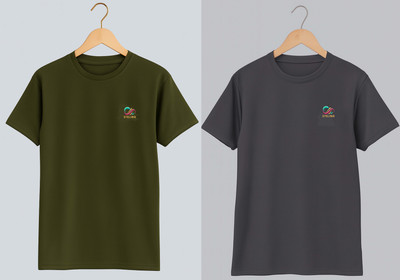 Stelino Self Design Men Round Neck Multicolor T-Shirt