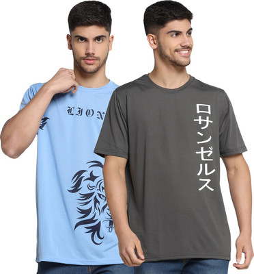 INKKR Printed Men Round Neck Multicolor T-Shirt